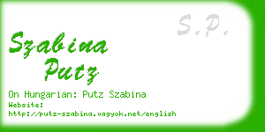 szabina putz business card